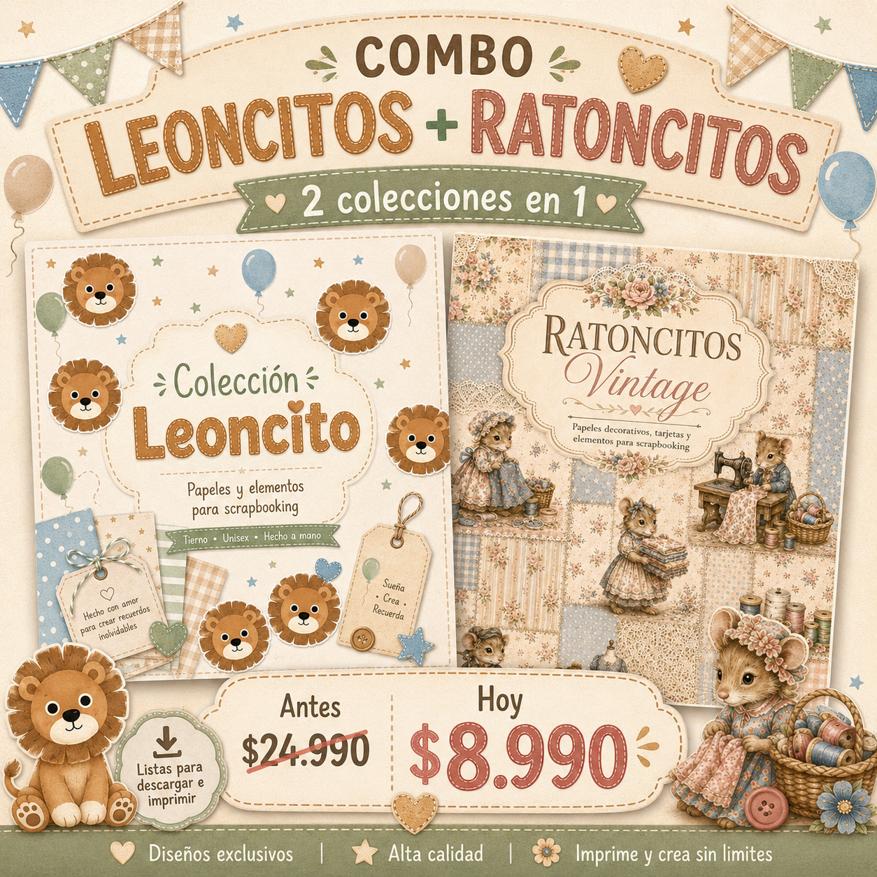 Pack leoncitos + ratoncitos