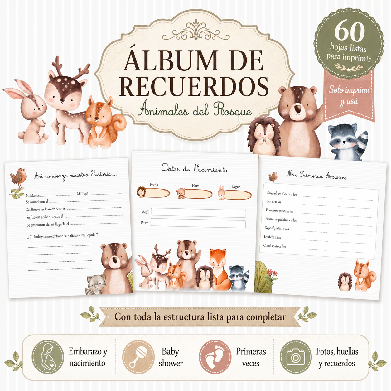 Álbum de Recuerdos – Animales del Bosque
